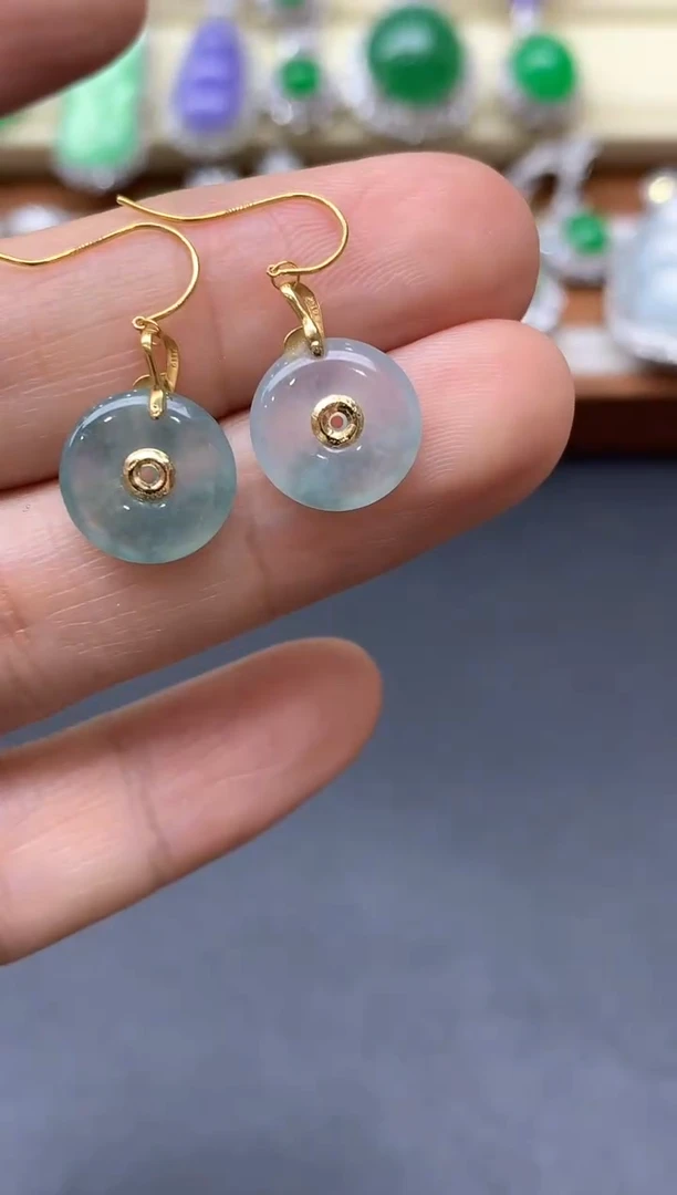 18K金镶嵌翡翠耳饰76-中国好珍宝