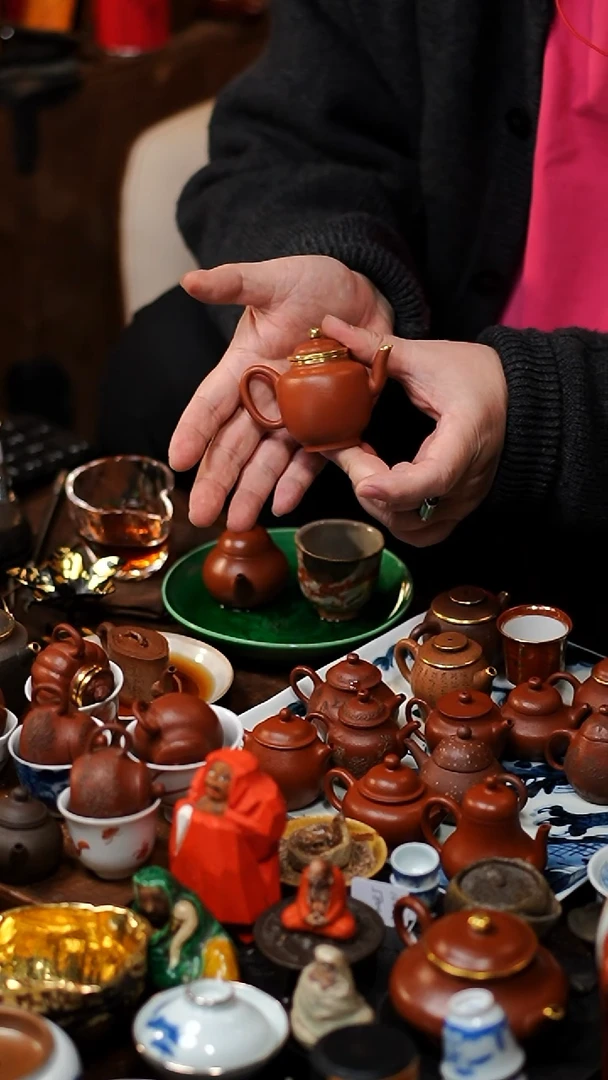 闪购47 40CC 包金小茶壶功夫茶道具