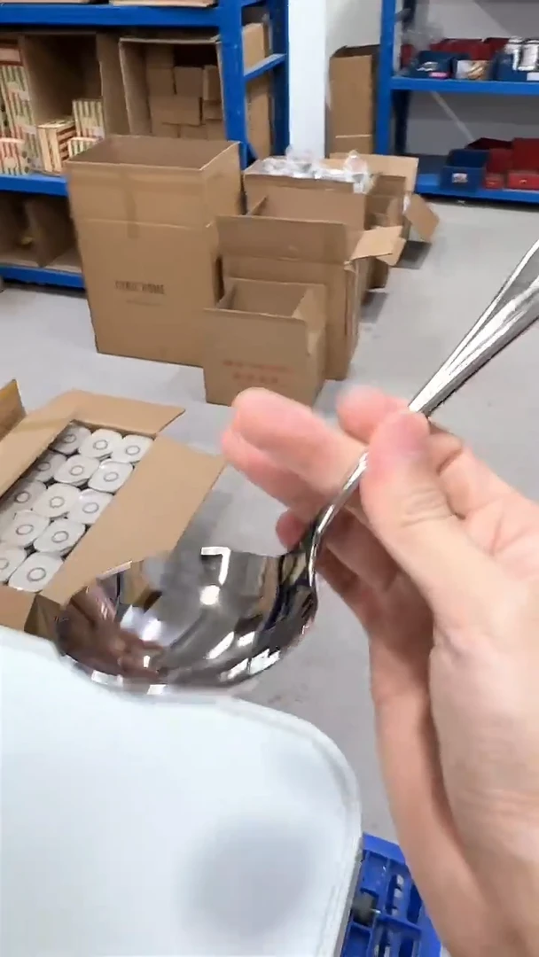 瓷片316不锈钢汤勺19.5cm