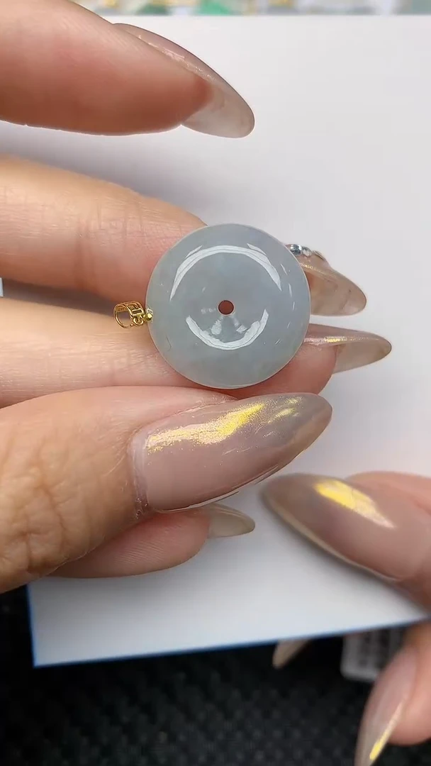 【闪购商品】翡翠颈饰18K金镶嵌 天然翡翠A货