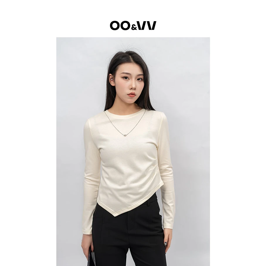 OO&VV【云间巧豆】2025新款套头长袖针织衫气质纯色早春单穿女上衣