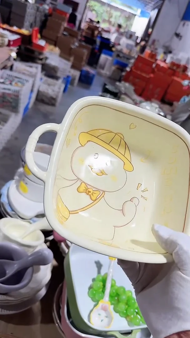 碗四方双耳 微瑕凑满20元包邮