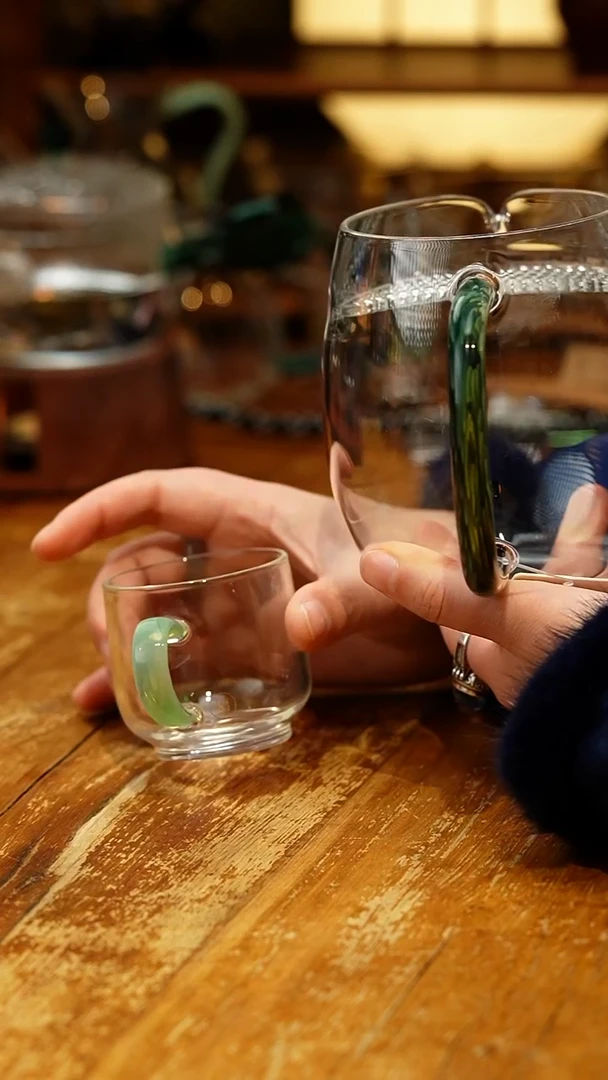 【闪购商品】澄然煮茶器青绿+水月杯青玉