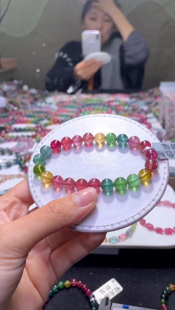 未镶嵌手串碧玺A104【天然碧玺】