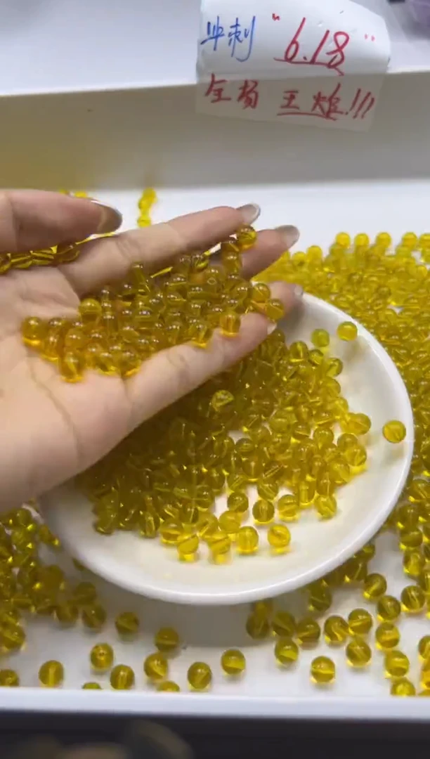 未镶嵌颈饰蜜蜡w620蓝珀蜜蜡6mm*50颗