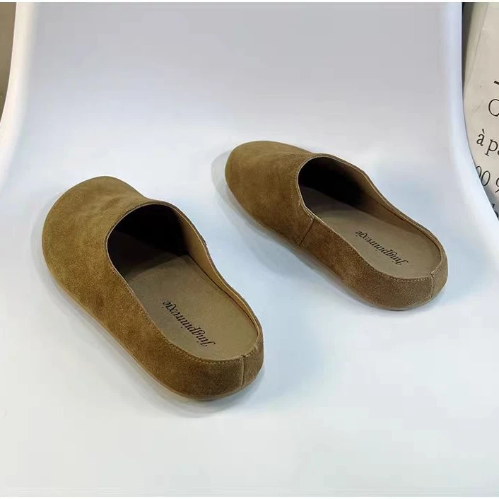 8901-2法式复古包头勃肯鞋女2025春夏新款软底休闲百搭休闲半拖鞋