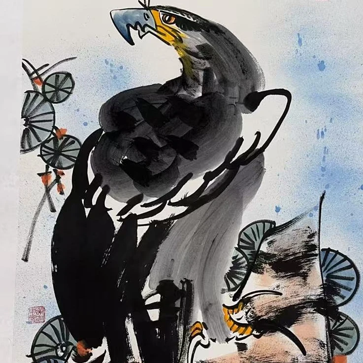 橱窗展示/乐雅文化艺术中心/徐文清/宣纸国画/带证书