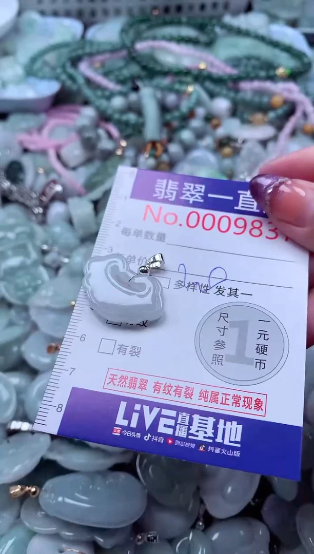 翡翠未镶嵌吊坠(不含链)9837