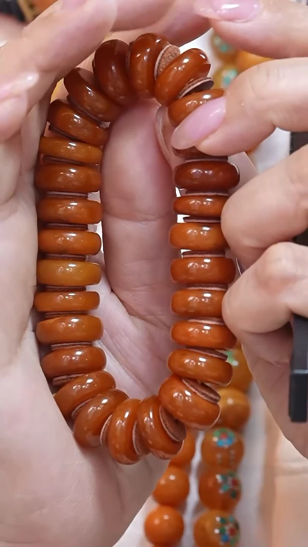 蜜蜡颈饰未镶嵌222-8537天然蜜蜡珠宝奇石云端妖孽全部保真