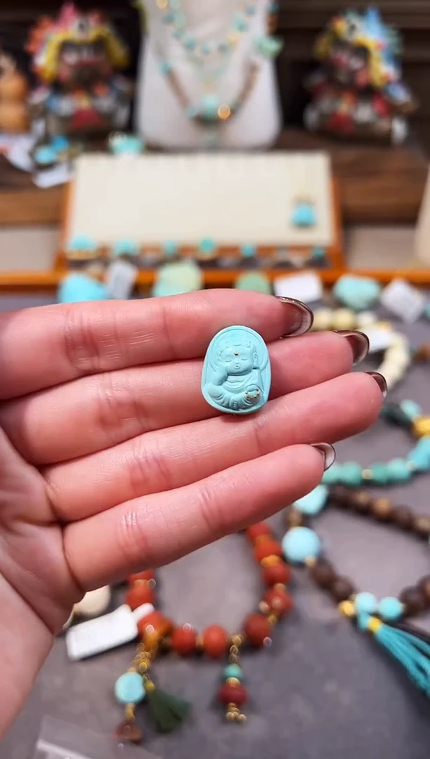 未镶嵌绿松石配饰嘟嘟嘴宝宝佛