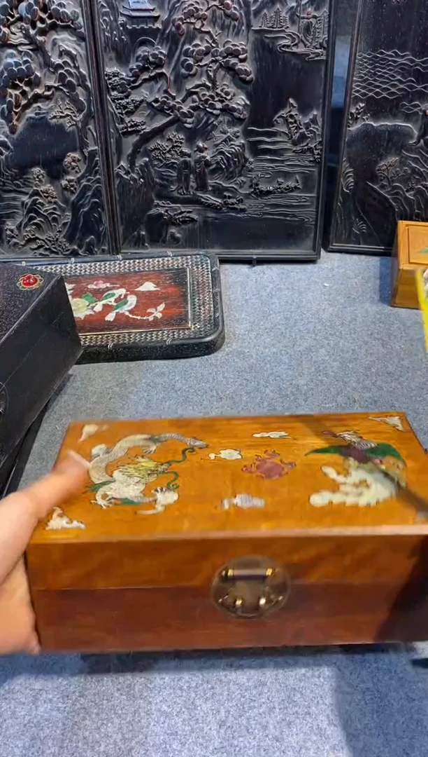 木紫檀拆件雕刻板以直播间实物为准微瑕老物件