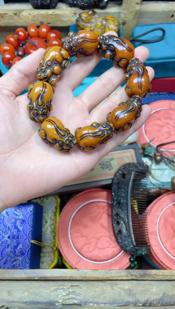 未镶嵌蜜蜡手链点击链接下单即可