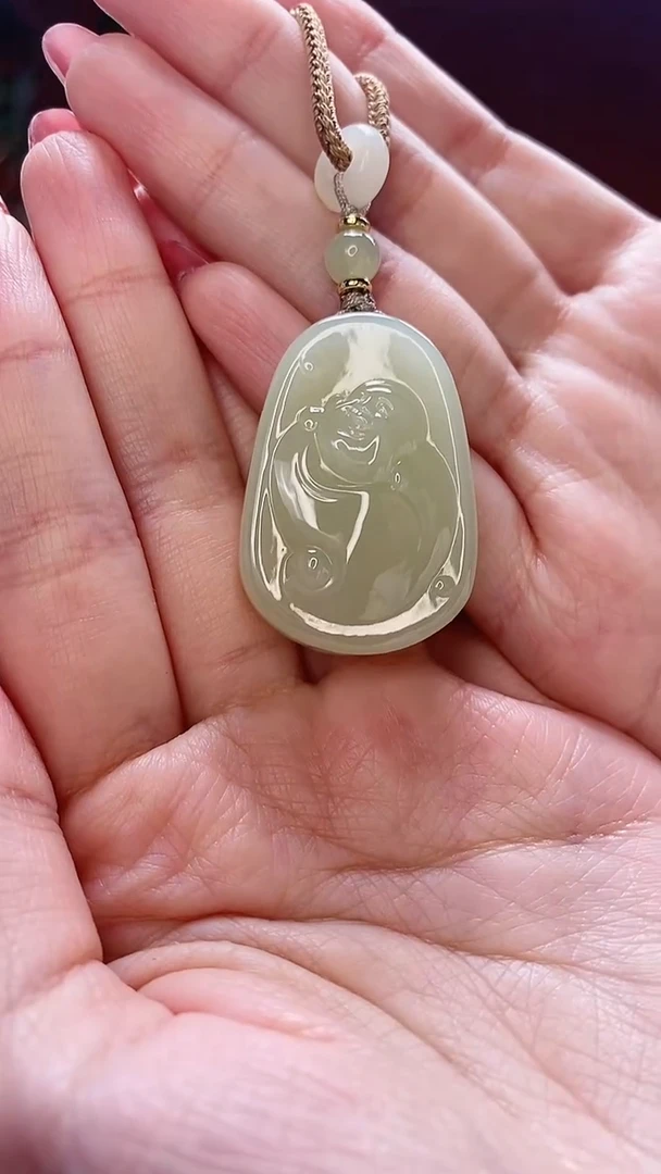 【闪购商品】和田玉挂件未镶嵌弥勒佛吊坠