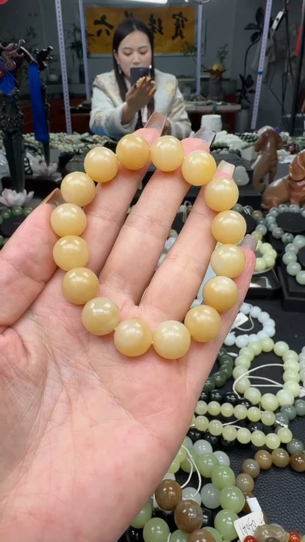 未镶嵌手串和田玉新疆且末蜂蜜糖卡13