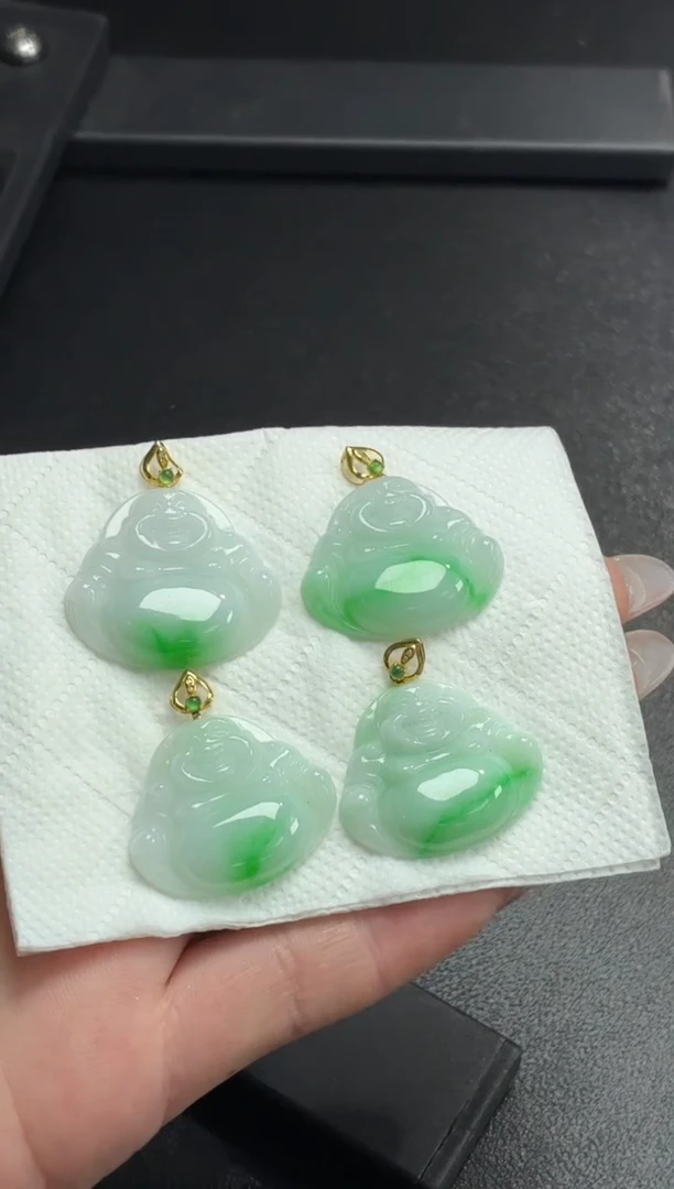 18K金镶嵌定制翡翠DDJ40776/多样性发一件