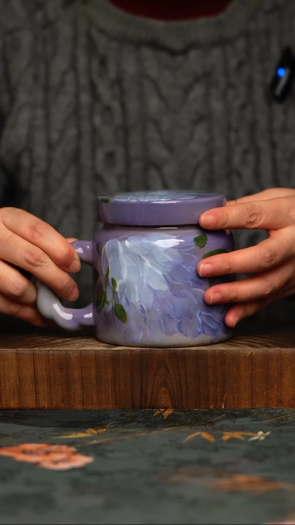 瓷片釉下彩手工手绘同款陶器