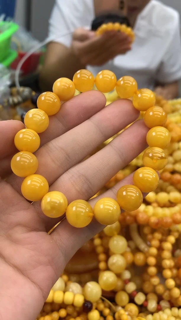 裸石蜜蜡未镶嵌手串