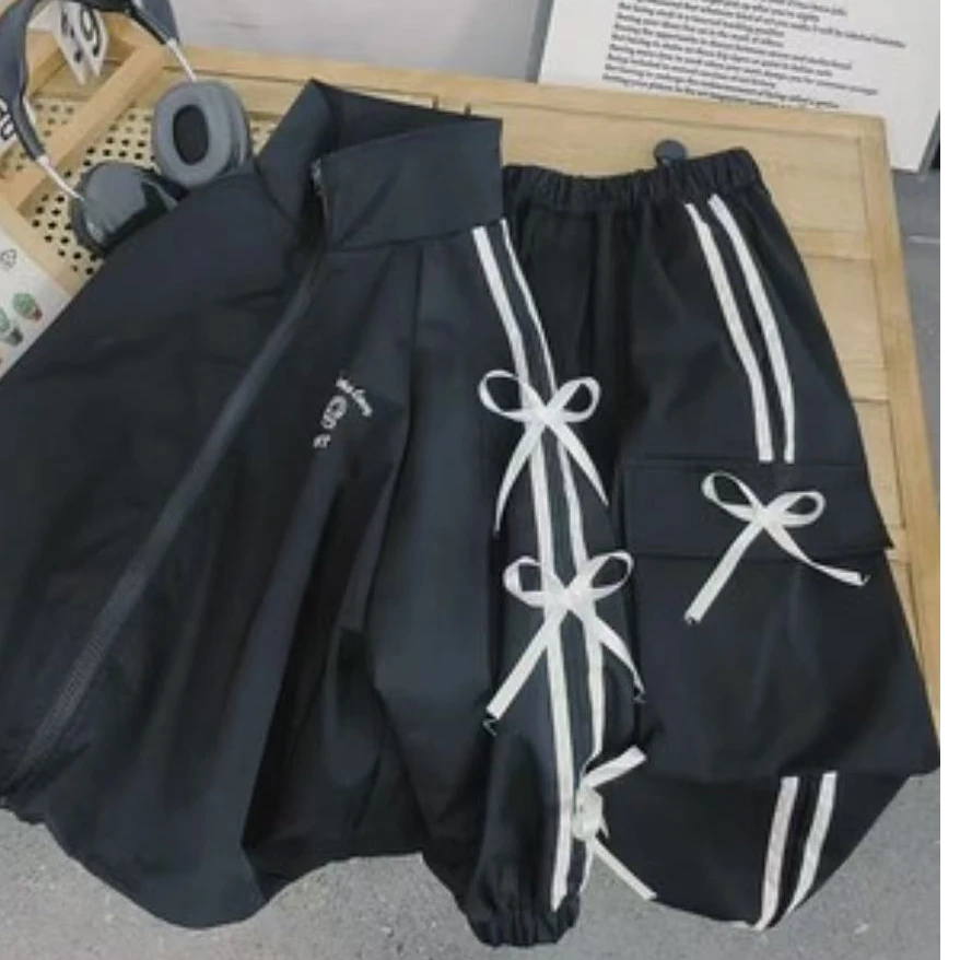 408211《现》小涵家韩版儿童秋季休闲舒适日常洋气时尚印花运动套装