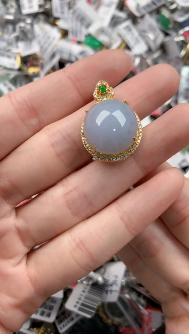 银S925镶嵌戒指翡翠333---8