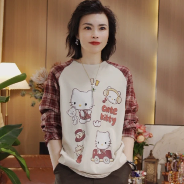 秋冬新款条纹卡通T长袖S29YA759575