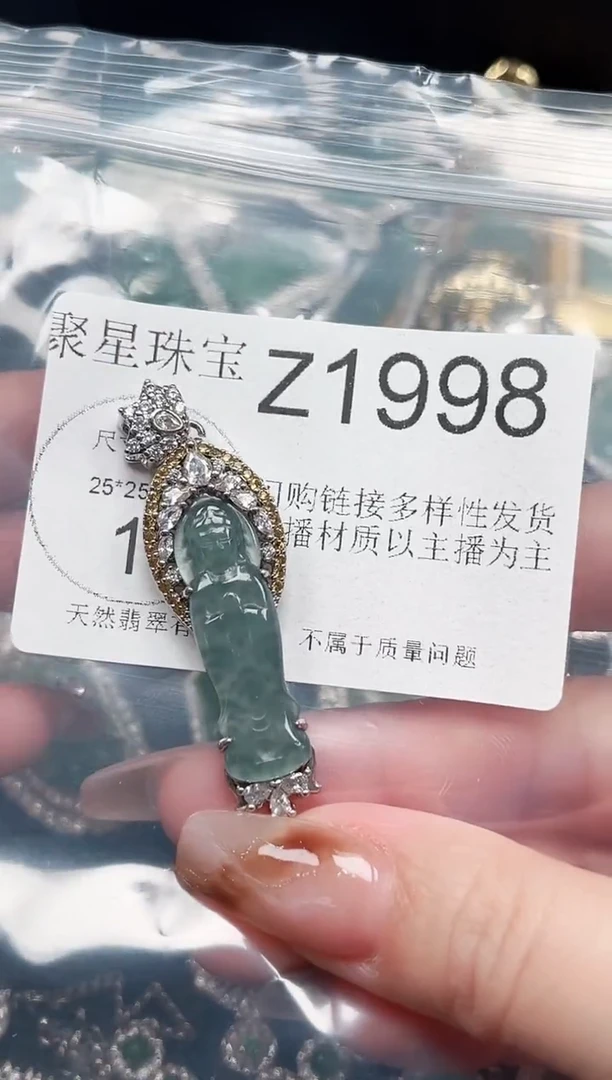 【闪购商品】翡翠颈饰未镶嵌赠皮绳1998