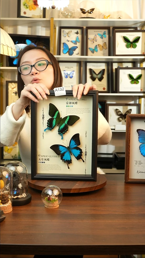 爱神凤蝶天堂凤蝶组合款(A4欧式黑框)A132