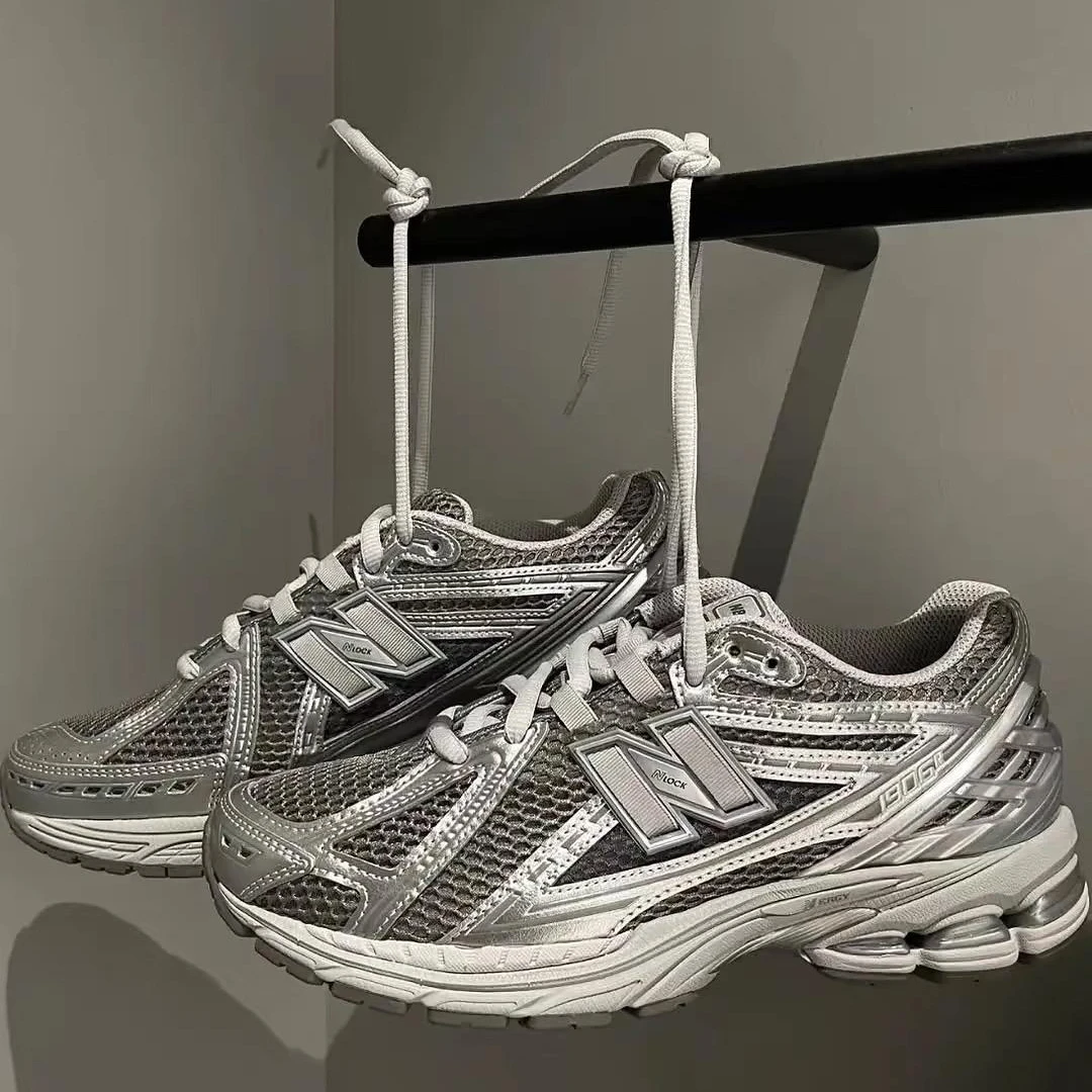 【IU同款】New Balance NB官方正品液态银男女鞋慢跑老爹鞋M1906REH