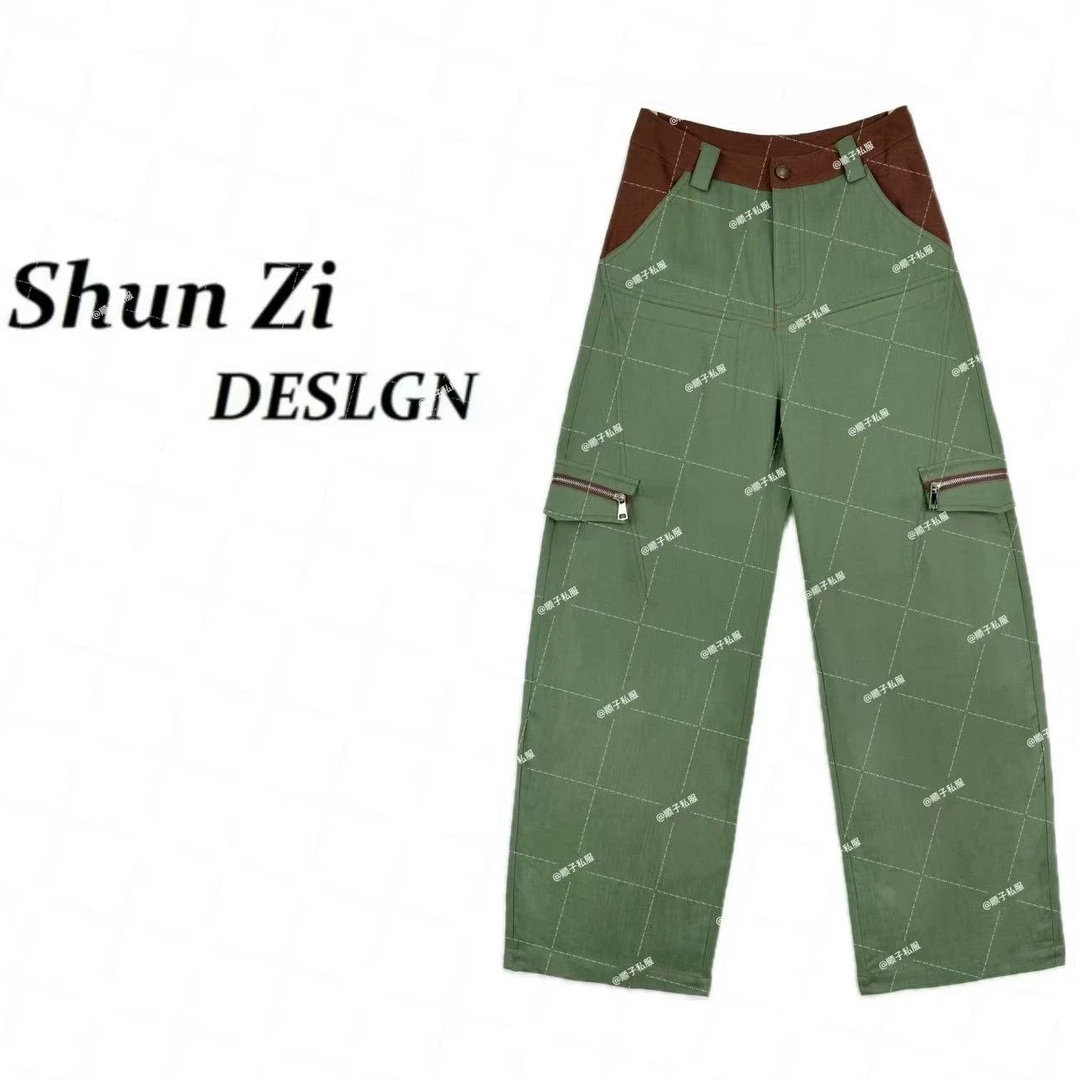 顺子/SZ6999 【亚麻天丝】2025年夏季新款个性时尚复古亚麻弯刀裤