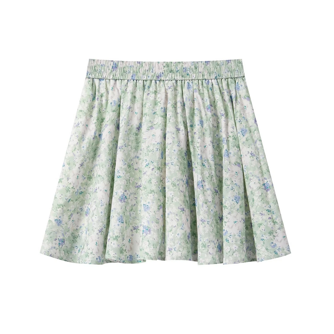 羊城故事-田园风碎花半身裙女新款时尚百搭高腰a字短裙Y50650917