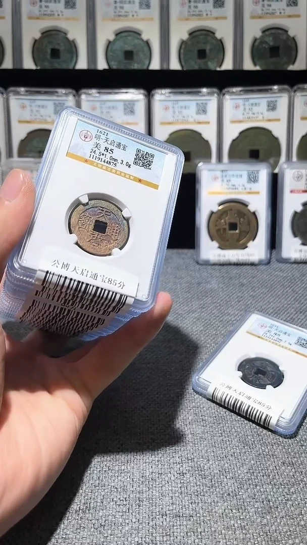 铜A461公博天启通宝祈福坑85分