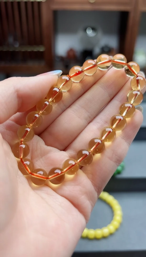 【闪购商品】水晶手串未镶嵌黄水晶手串 JH