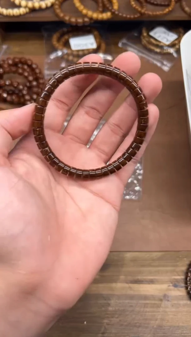 手串紫金鼠A115 手修咖皮厚切药片实心