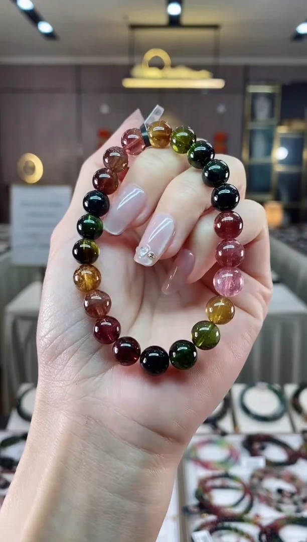 【闪购商品】碧玺单圈手串8.5mm+未镶嵌（多样性发一条）hon