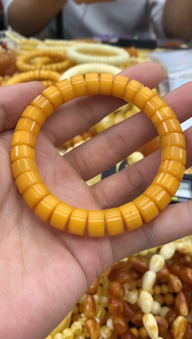 裸石蜜蜡未镶嵌福*手串