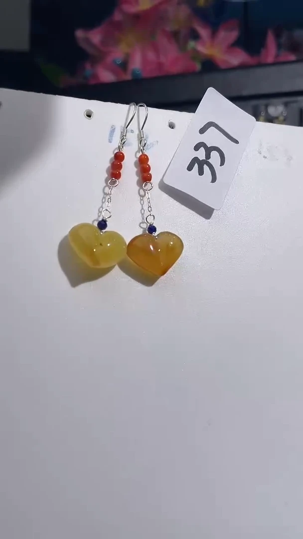 银S925镶嵌耳饰紫晶喜欢拍