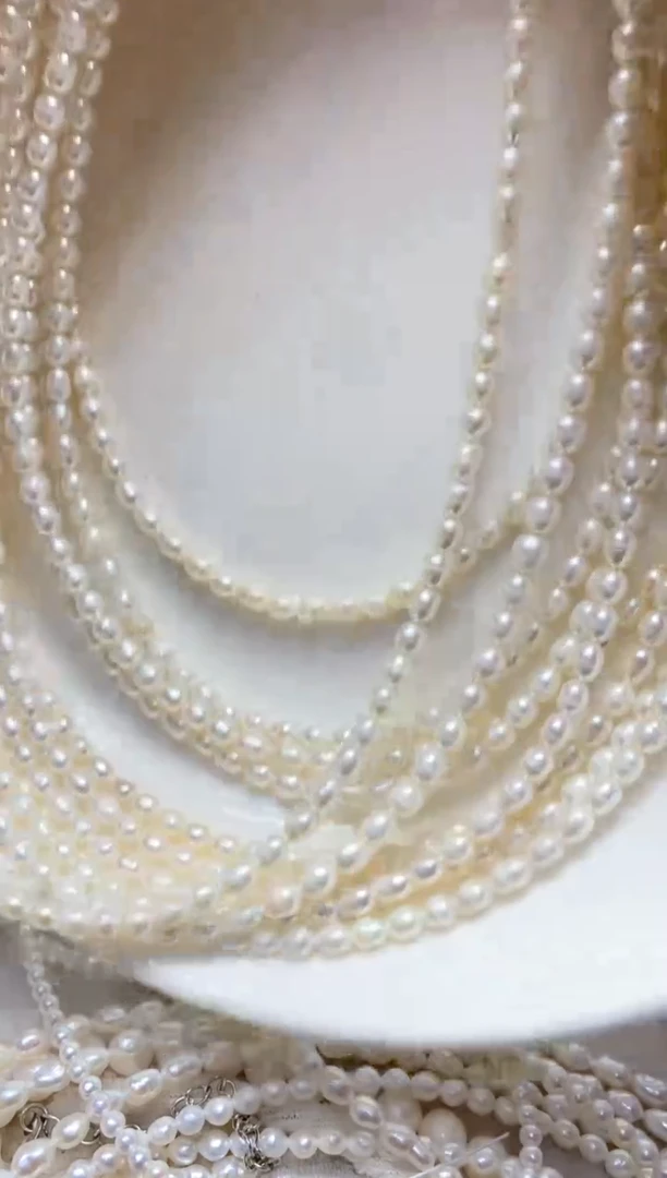 【闪购商品】淡水珍珠颈饰未镶嵌3-4 多样性发货，发3条