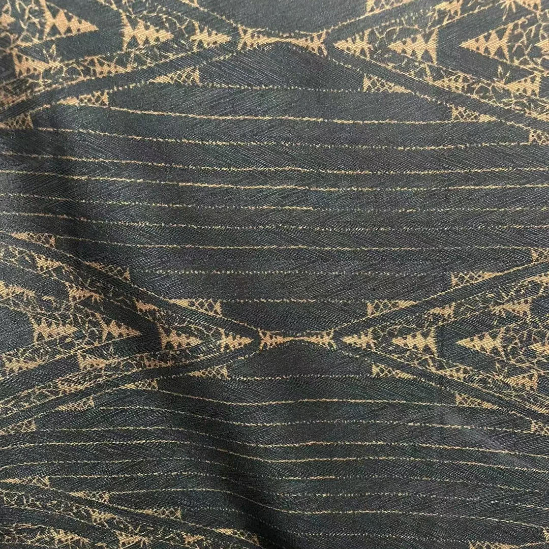 艺术古文花国风仿香云纱中式时装时尚面料（不支持7天无理由）