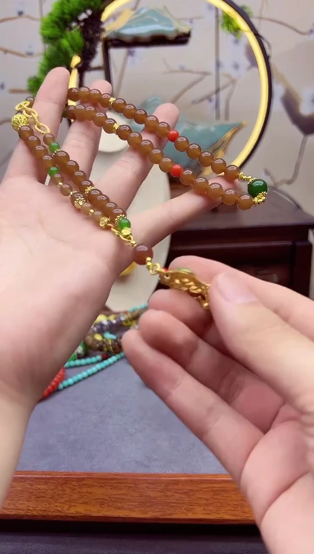 【闪购商品】和田玉（糖玉）颈饰14K金镶嵌x215````````