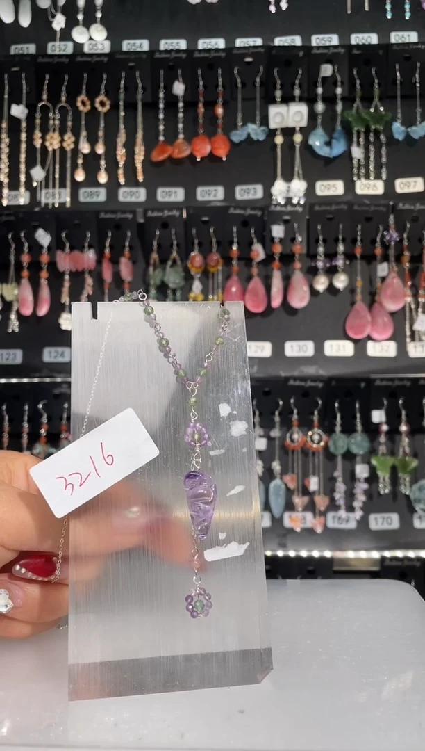 【闪购商品】紫晶耳饰银S925镶嵌喜欢拍