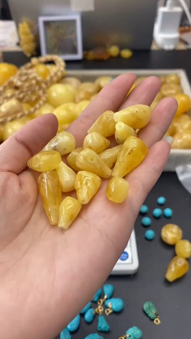 琥珀未镶嵌珠宝奇石963多样性发其一默认有大瑕