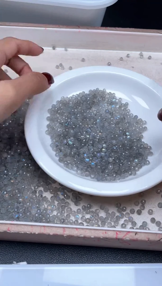 【闪购商品】水晶颈饰未镶嵌w2130灰月光切面4mm*30颗