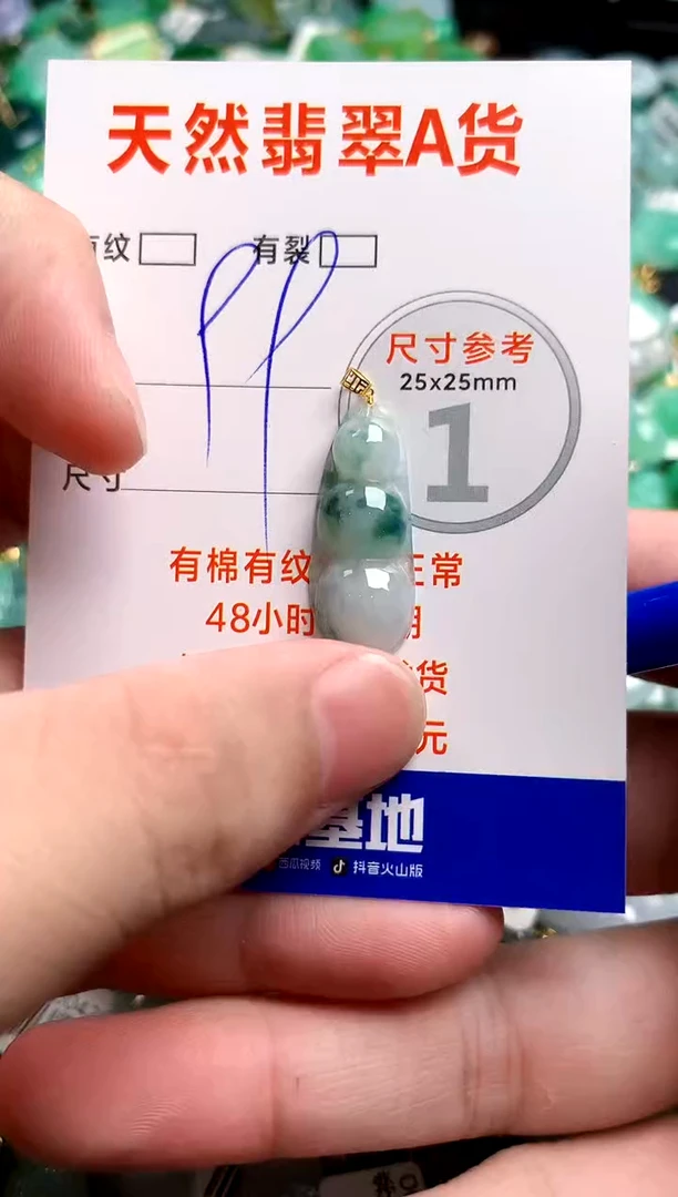 翡翠18K金镶嵌颈饰24000033