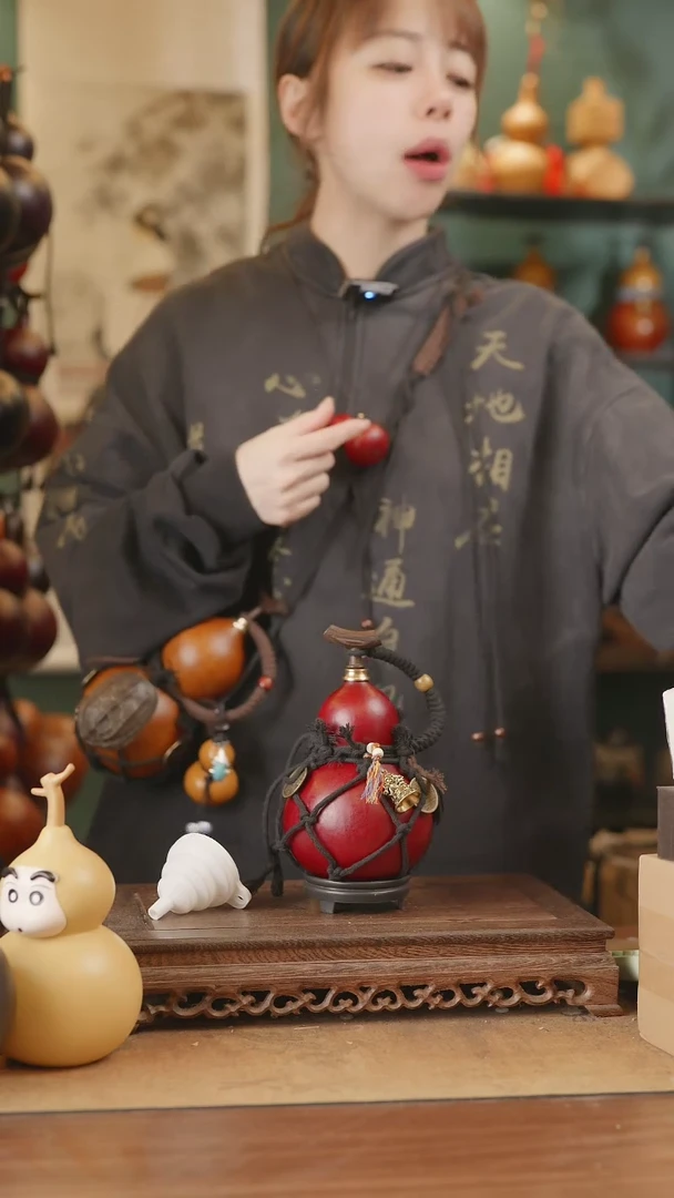 【闪购商品】8号精品天然大漆工艺防渗内胆酒葫芦~