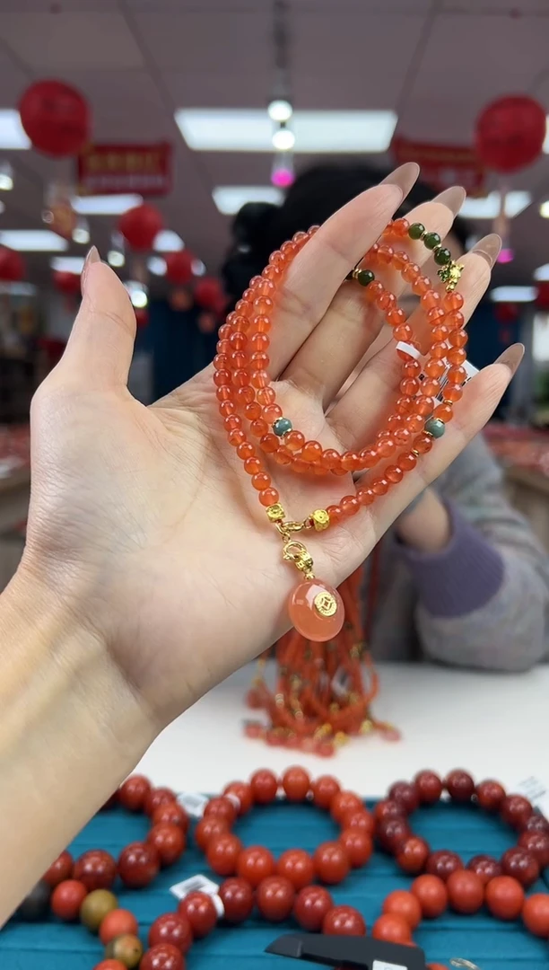 【闪购商品】南红玛瑙项链未镶嵌2.12-（多样式）