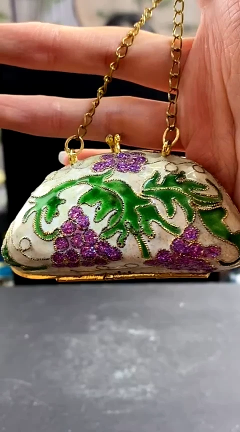 【闪购商品】非遗技艺 景泰蓝花丝包葡萄