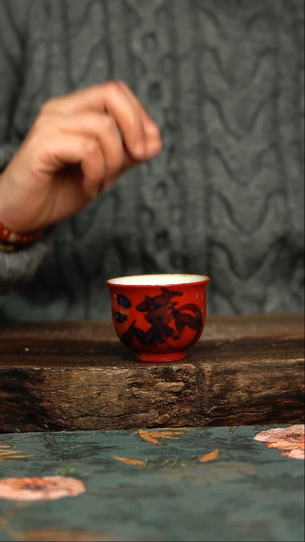 【闪购商品】杯釉下彩手工手绘同款陶器