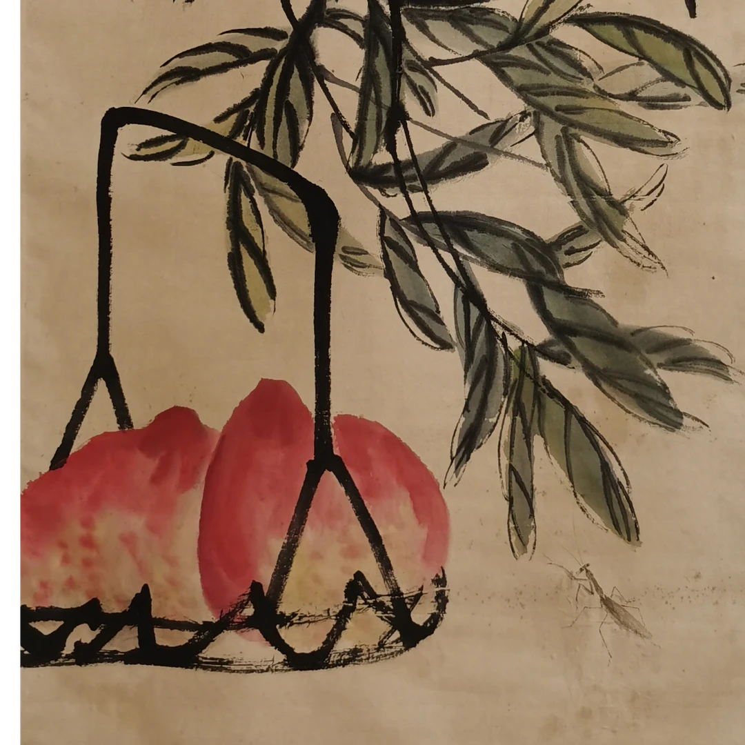 【辽拍】V250709-2-668《桃》（4.3平尺）纸本镜片 lj1211