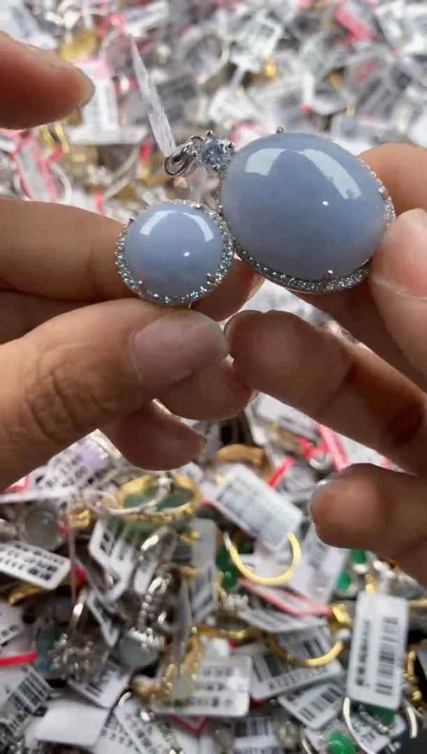银S925镶嵌戒指翡翠555    6