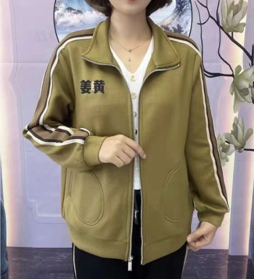 0006女士肩条棒球服外套-A435