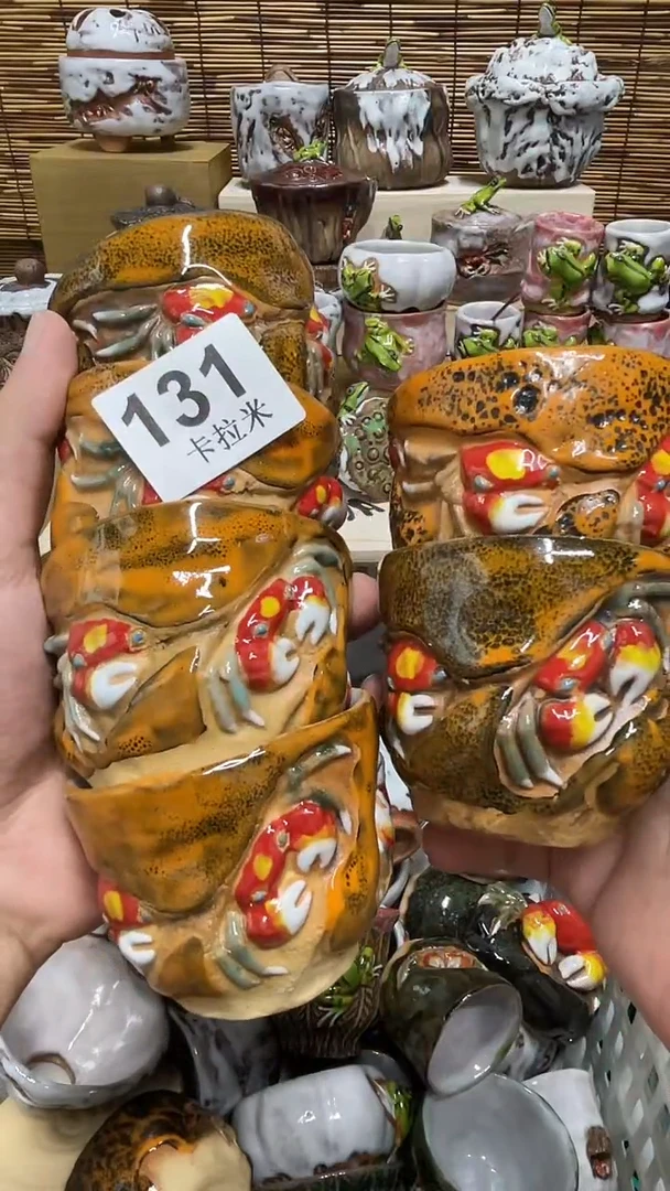 重****鸭131精美粗陶手工柴烧6只
